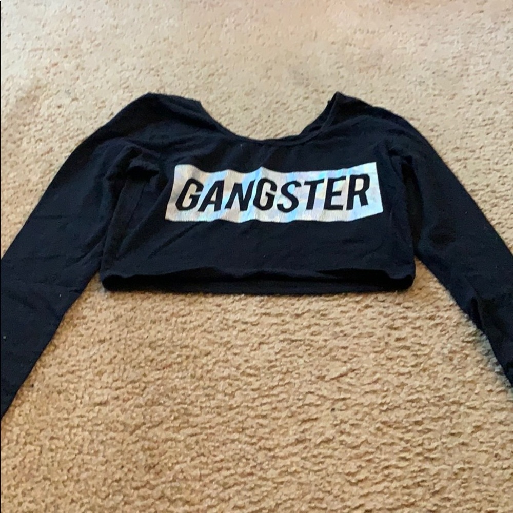 Black w/ silver crop top